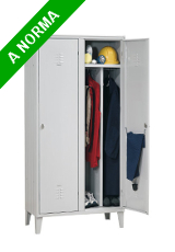 Armadietti spogliatoio a norma con divisorio sporco-pulito