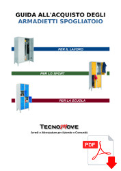 scarica la nostra guida all'acquisto degli armadietti spogliatoio